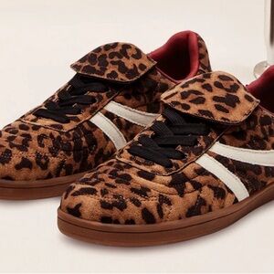 Steve Madden Shoes Madrid Tan Leopard Lace Up Sneakers NIB 8.5